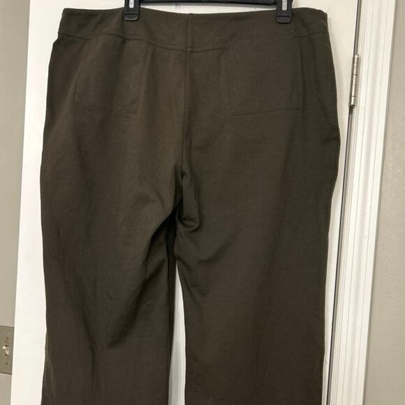 Eileen Fisher Olive Green Heavy Ponte Knit Straight Leg Stretch  Pants Size XL - Picture 5 of 7